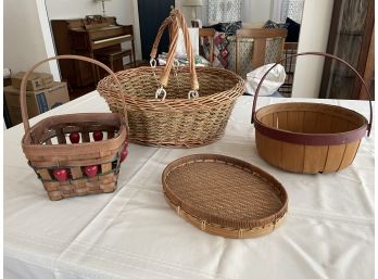 Wicker Woven Baskets Lot 1