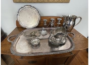 Silver Plate Serving Set Lot