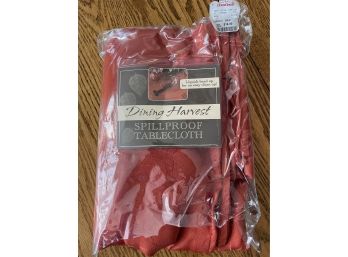 Dark Red Dining Harvest Spill-proof Tablecloth