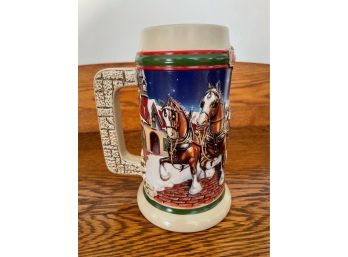 Collectible Budweiser Beer Stein - 1998 Grants Farm Holiday