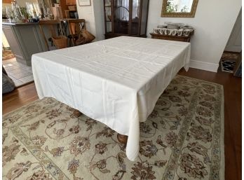 White Linen Tablecloth