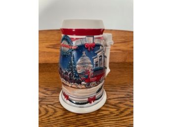 Collectible Budweiser Beer Stein - 2001 Holiday At The Capitol