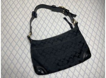 Coach Clutch Style Handbag - Black On Black