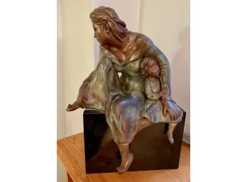 Claire Rosner, Mother & Daughter Bronze Sculpture