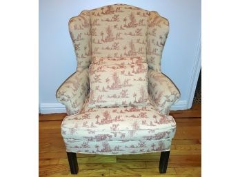 Fortner Toile Upholstered Wing Chair