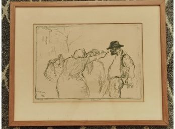 Edmund Blampied Lithograph, The Accusation