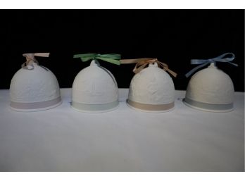 4 Lladro Matte Finish Bells 1991, 1992, 1993, 1994