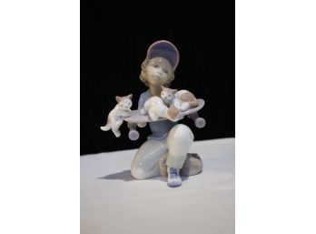 Lladro Little Riders #7623 Glazed Finish Issued 1994 Retired 1994 Event Piece