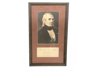 James Polk Pencil Signed Autograph