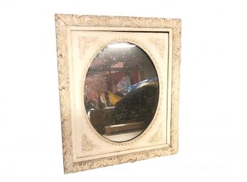 Antique White Framed Mirror