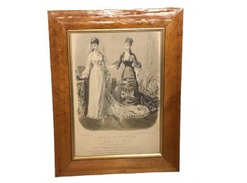 1870's Framed Reve De La Mode Print