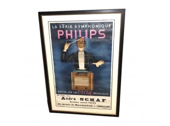 Large La Serie Symphonique Philips- Andre Schaf Framed Poster