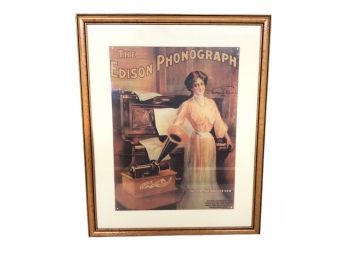 The Edison Phonograph Framed Print