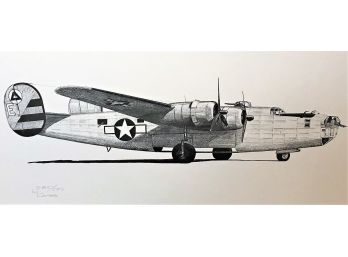 Unframed Limited Edition Aviation Art Signed In Pencil By Artist Bruce Konves