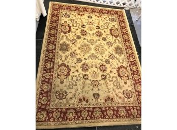 Turkish Agra Ivory Rug By Kashmir Collection (7.3' X 5.3')