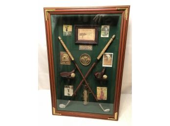 Vintage HICE Golf Club Shadow Box Wall Art