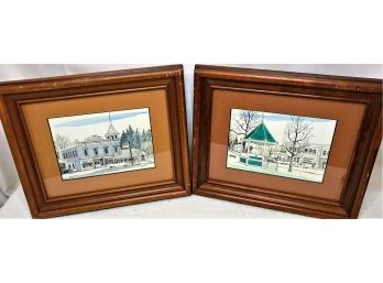 The Village Store In Bridgewater, CT And The Historic Gazebo In New Milford, CT  By R.M. Parker