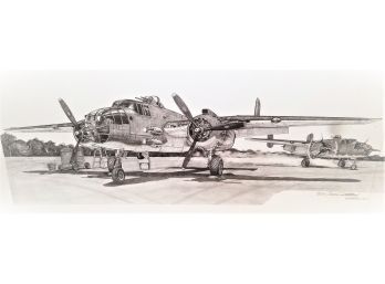 B-25 By Dewey Davidson (Unframed, Numbered, & Signed)