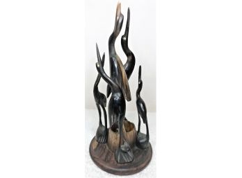 Unique Hand Carved Crane Candle Holder?