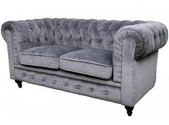 Petite Chesterfield Rolled Back Tufted Sofa