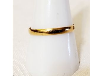 Vintage14K Yellow Gold Ladies Signed Wedding Band - Size 10.5