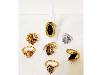 Ladies Gold Plated & Silver Plated Costume Jewelry Ring Assortment