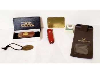 Vintage Men's Jewelry, Victorinox Swiss Army Pocket Knife, Monogrammed Money Clip Knife Combo & More