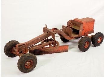 Vintage 1940s 1950s Steel Farm Tractor Plow Toy