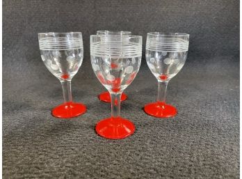 Vintage Standard Glass-blown Wine Glasses