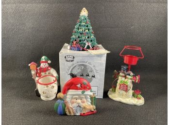 Votive Candle Collection Featuring Yankee Candle Snowman, Celebrate Around The World Tree & Others