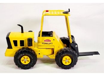 Vintage 1970s Mighty Tonka Yellow Forklift Toy Truck - XMB-975