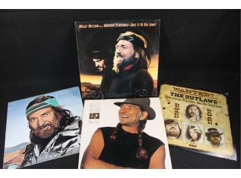 Collection Of 4 Lp's Featuring Willie Nelson W/ The Outlaws, Me & Paul, Take It To The Limit W/waylon Jennings