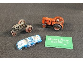 Vintage Farmall & Ertl Collectible Die-cast Tractors & 2004 Monte Carlo Oreo Die-cast Car