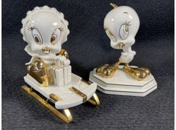 Lenox Tweety Bird & Tweety Bird Express Delivery With 24K Gold Accents Figurines-Looney Tunes-warner Bros.