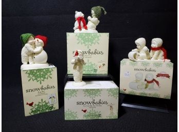 Department 56 Snow Babies - Paper Store Exclusive: Down The Hill We Go/ Hug Me, Snow Cat & I Got My Eye On You