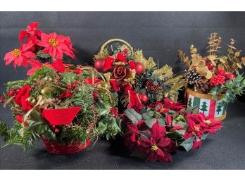 Christmas Floral Arrangements - All Shades Of Red