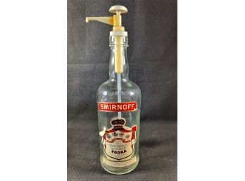 Vintage One Gallon Smirnoff Bar Dispenser Bottle