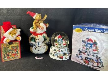 Musical Christmas With Limited Edition-numbered, Santa In The Box & Snow Globe