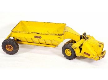 Awesome Vintage 1950s Doepke Wooldridge Yellow Pressed Steel Earth Mover Toy