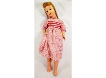 Vintage 34' Tall Composition(?) Jointed Sleepy Eyed Walker Doll