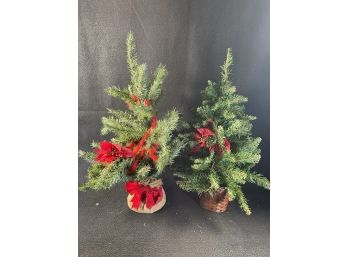 Two Small Christmas Trees-lot 2