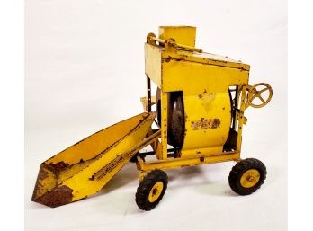 Vintage 40s/50s Doepke Jaeger Yellow Painted Pressed Steel Cement Mixer