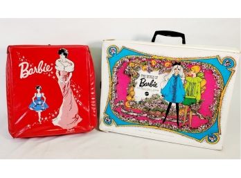 Two Vintage Mattel 1962 & 1968 Original Barbie Doll Cases