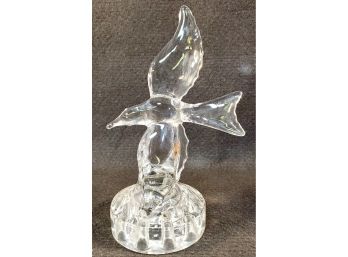 Pretty Vintage Blown Glass Seagull Flower Frog