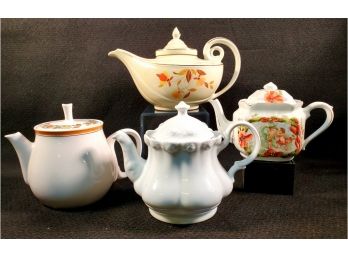 Vintage Mixed Lot Of Porcelain Teapots - Hall's, Franciscan & I. Godinger