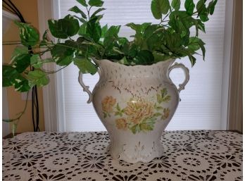 Large Antique Raleigh Porcelain Handled Planter Container