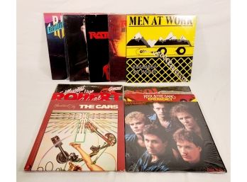 Eleven Vintage Rock & Roll Vinyl LP Record Albums-ted Nugent, The Cars, Loverboy, Men At Work & More