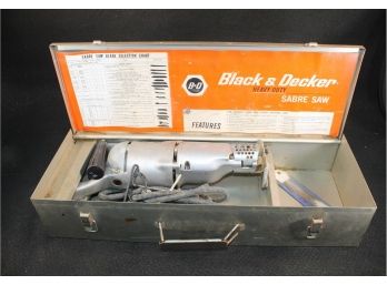 Vintage Black & Decker Heavy Duty Sabre Saws All In Original Metal Case