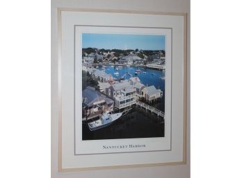 Vintage Signed Framed Photograph Of 'Nantucket Harbor'