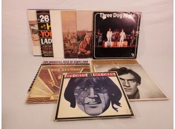 Eleven Rock & Rock Record Albums-rod Stewart, Three Dog Night, James Taylor, Dan Fogelberg & More (Lot B)